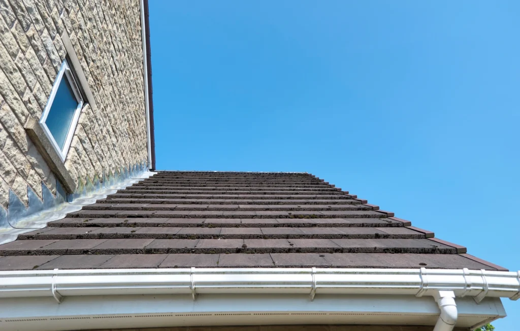 flashing on a brick wall or roof
