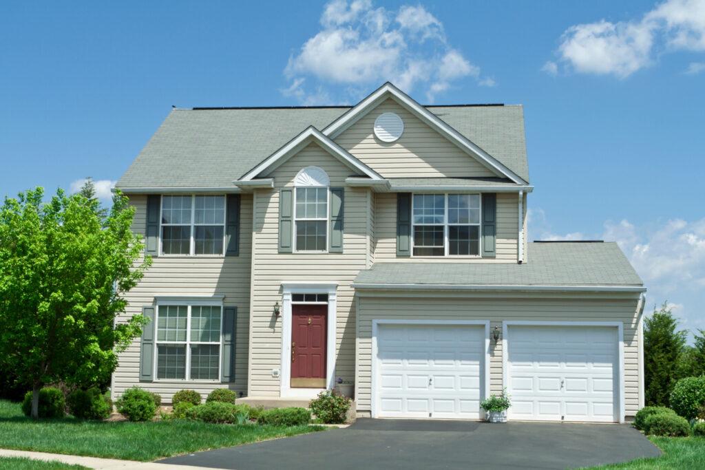 a house with vinyl siding