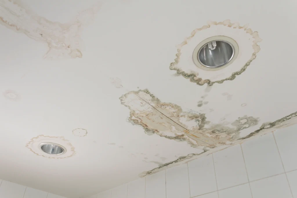 water damaged ceiling