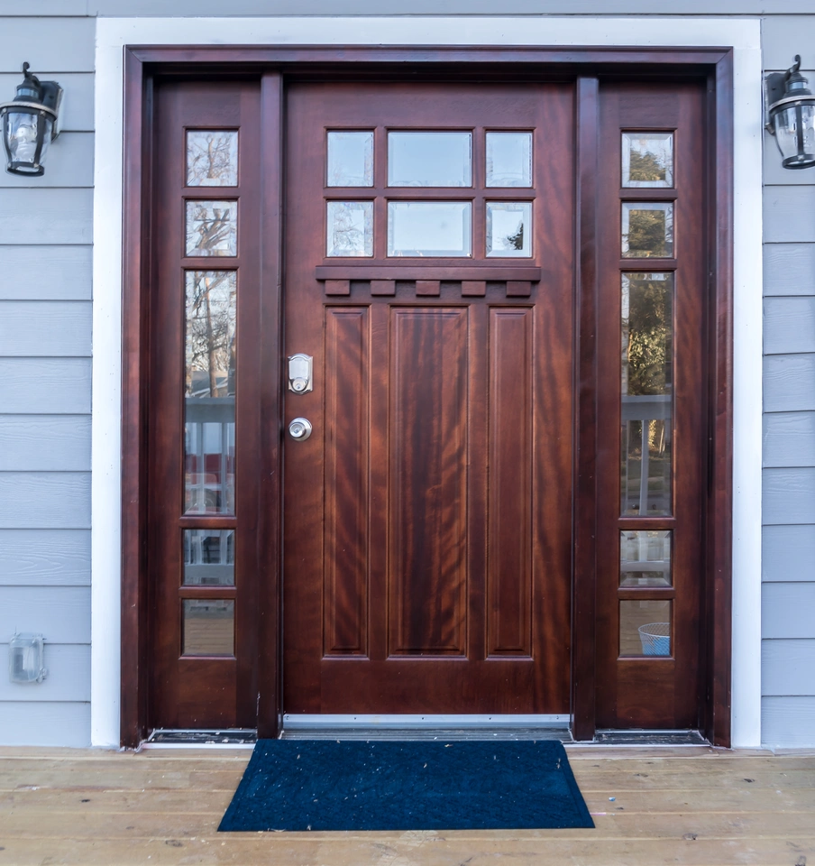 dark wooden door